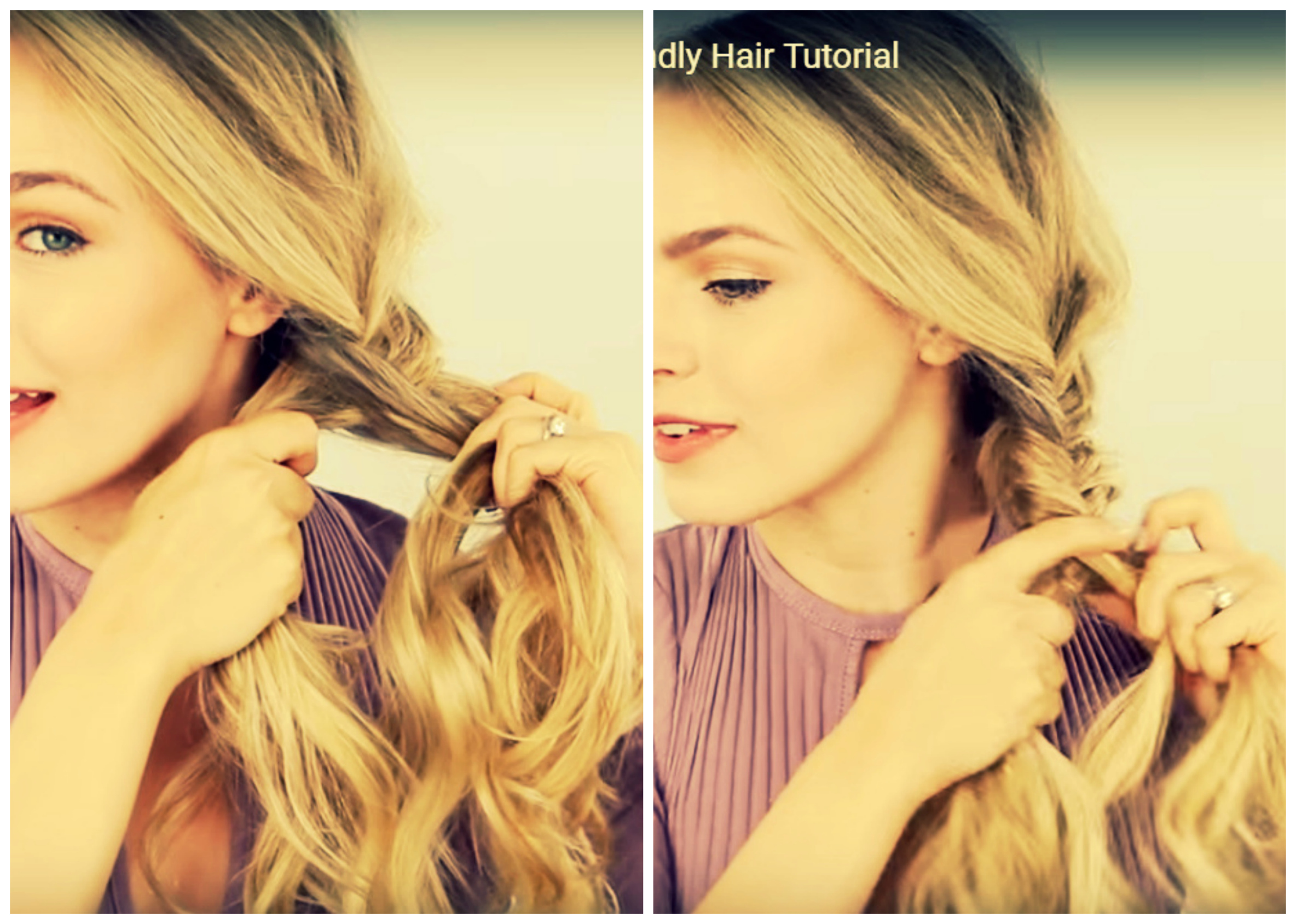 Weaving fishtail braids