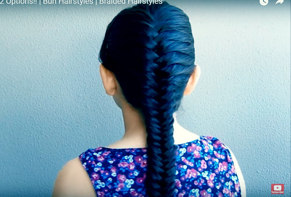 Weaving fishtail braids