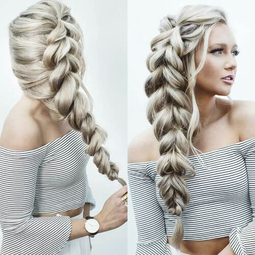 Lush braids for long hair