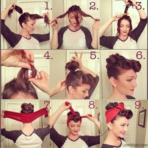 Pin-up hairstyles for medium length hair