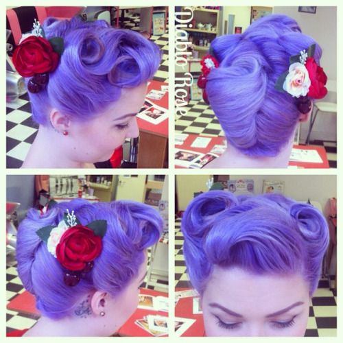 Pin-up hairstyles for long hair