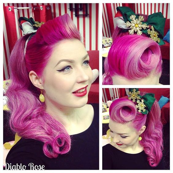 Pin-up hairstyles for long hair