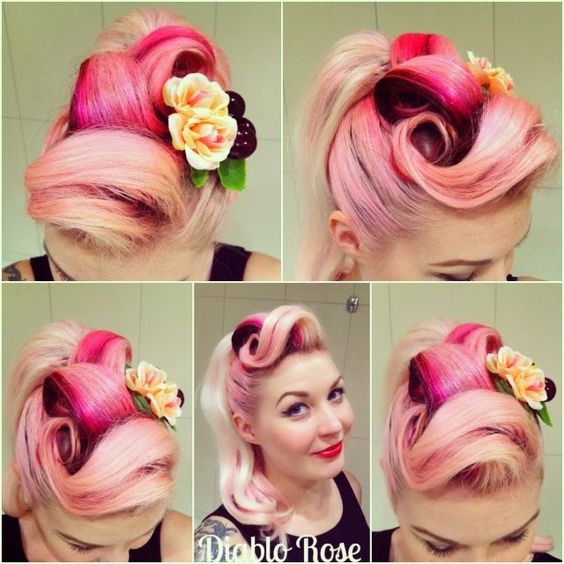 Pin-up hairstyles for long hair