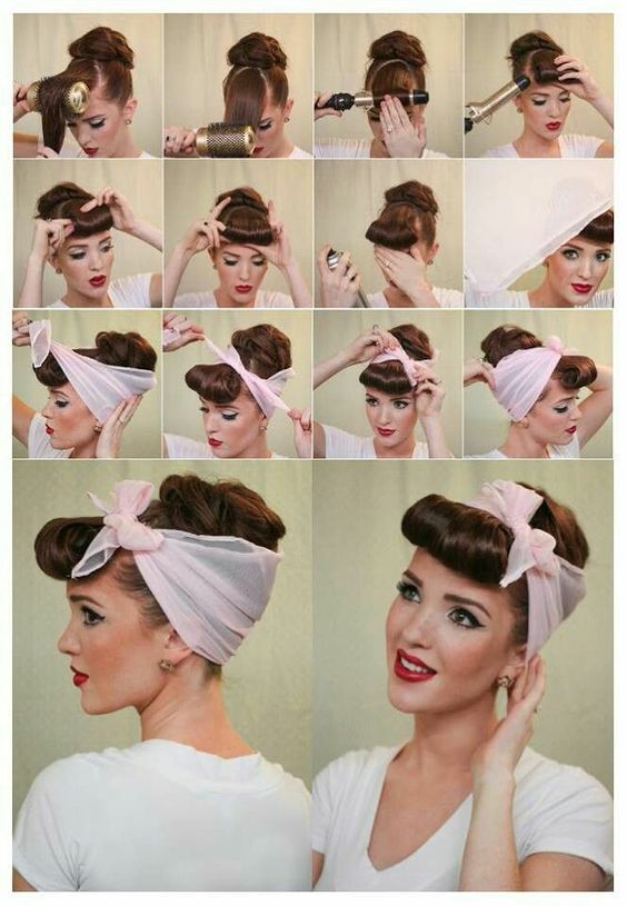 Pin-up hairstyles for long hair