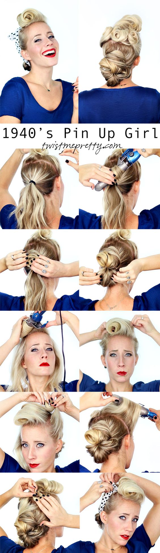 Pin-up hairstyles for long hair