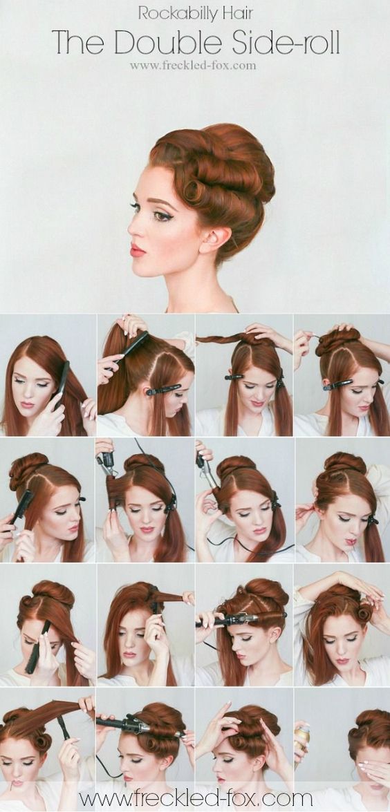 Pin-up hairstyles for long hair