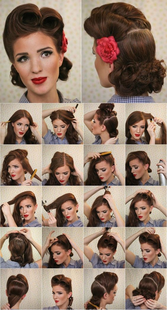 Pin-up hairstyles for medium length hair