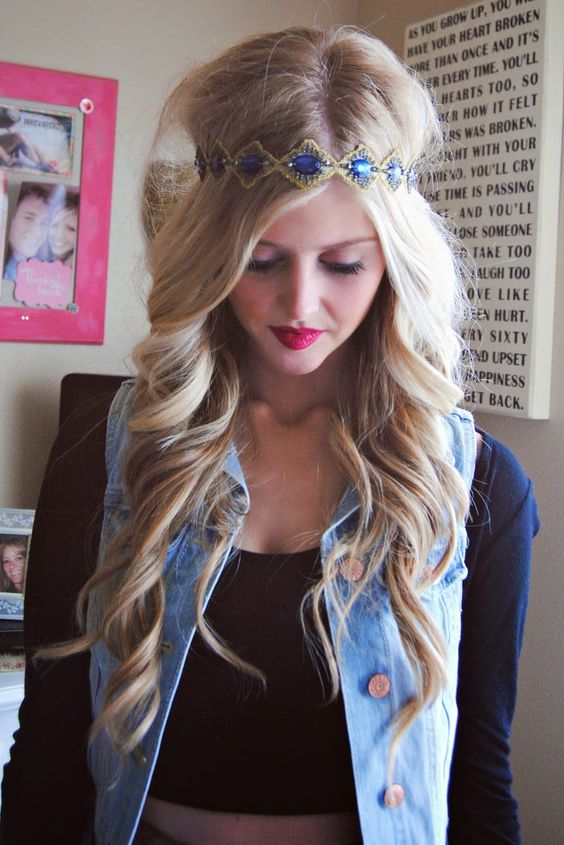 Hairstyles with a headband for long and medium length hair