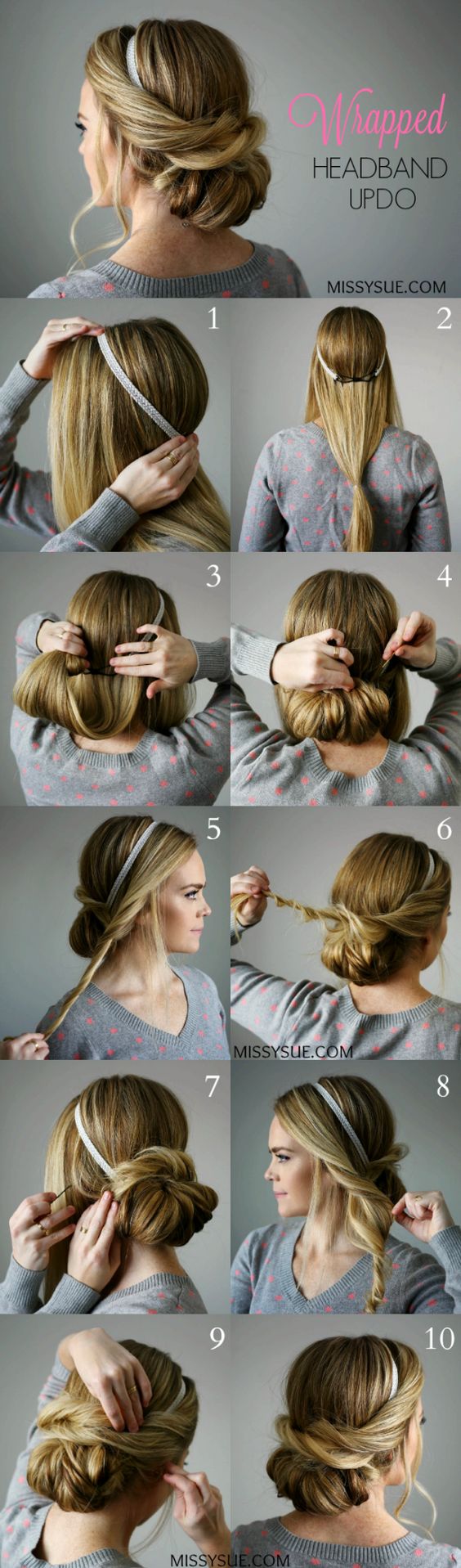 How to make a headband hairstyle