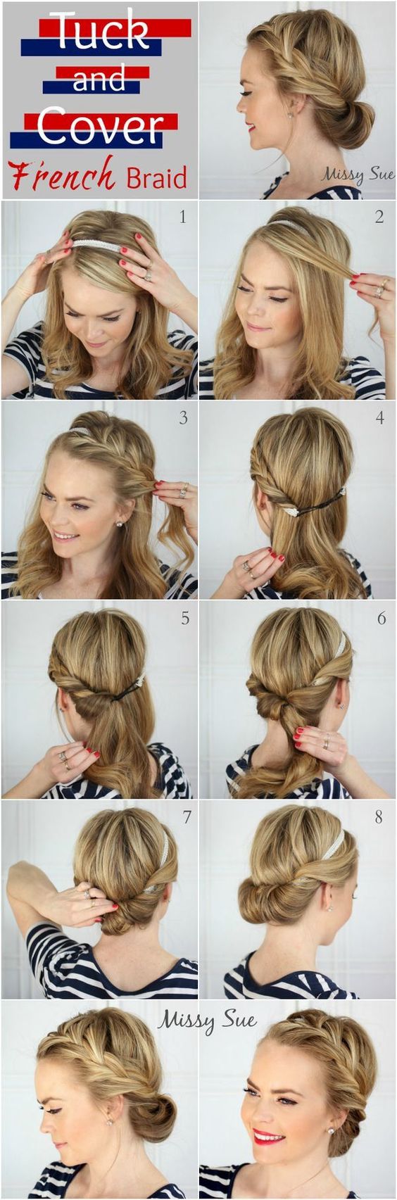 How to make a headband hairstyle