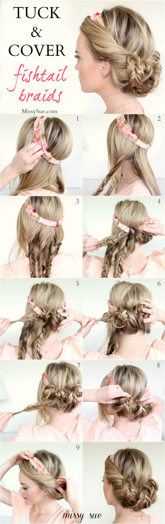 How to make a headband hairstyle