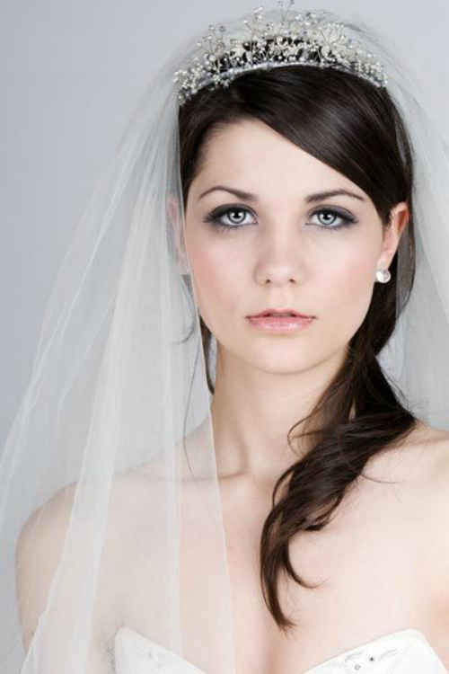 Wedding hairstyles for medium hair with a veil