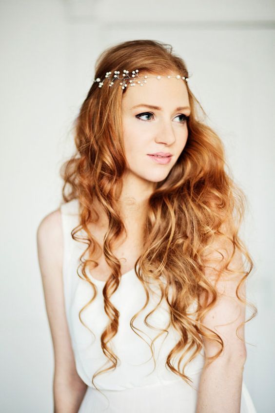 Wedding hairstyles with a tiara for long hair