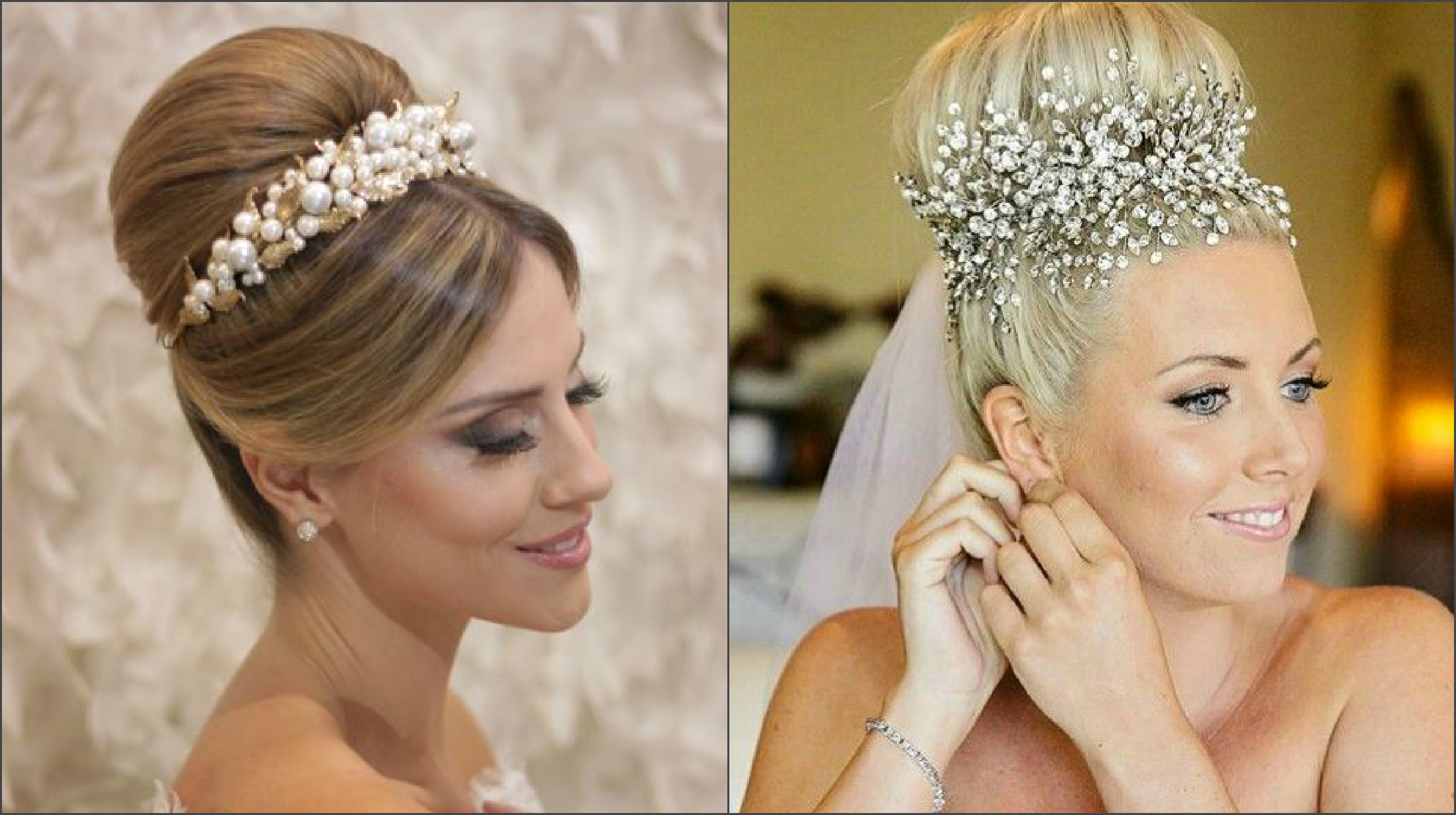 Wedding hairstyles with a tiara for long hair