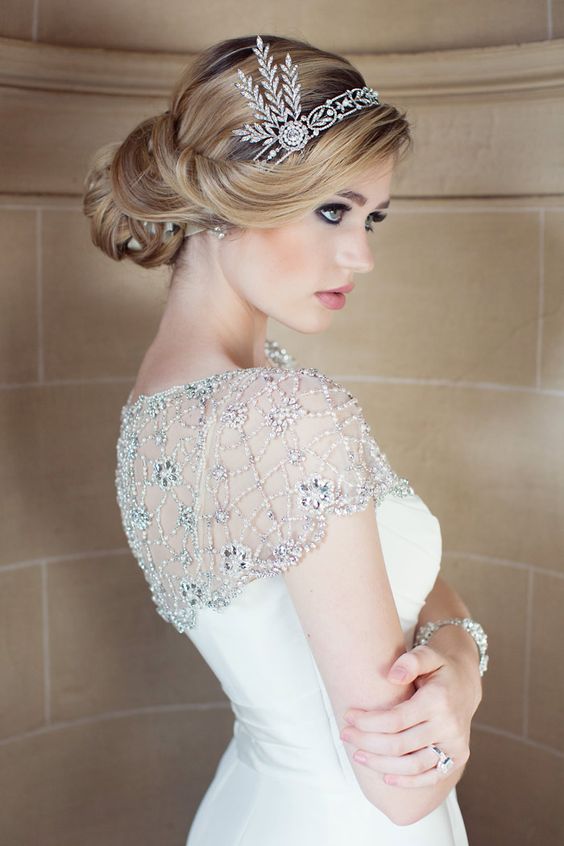 Wedding hairstyles with a tiara for medium length hair