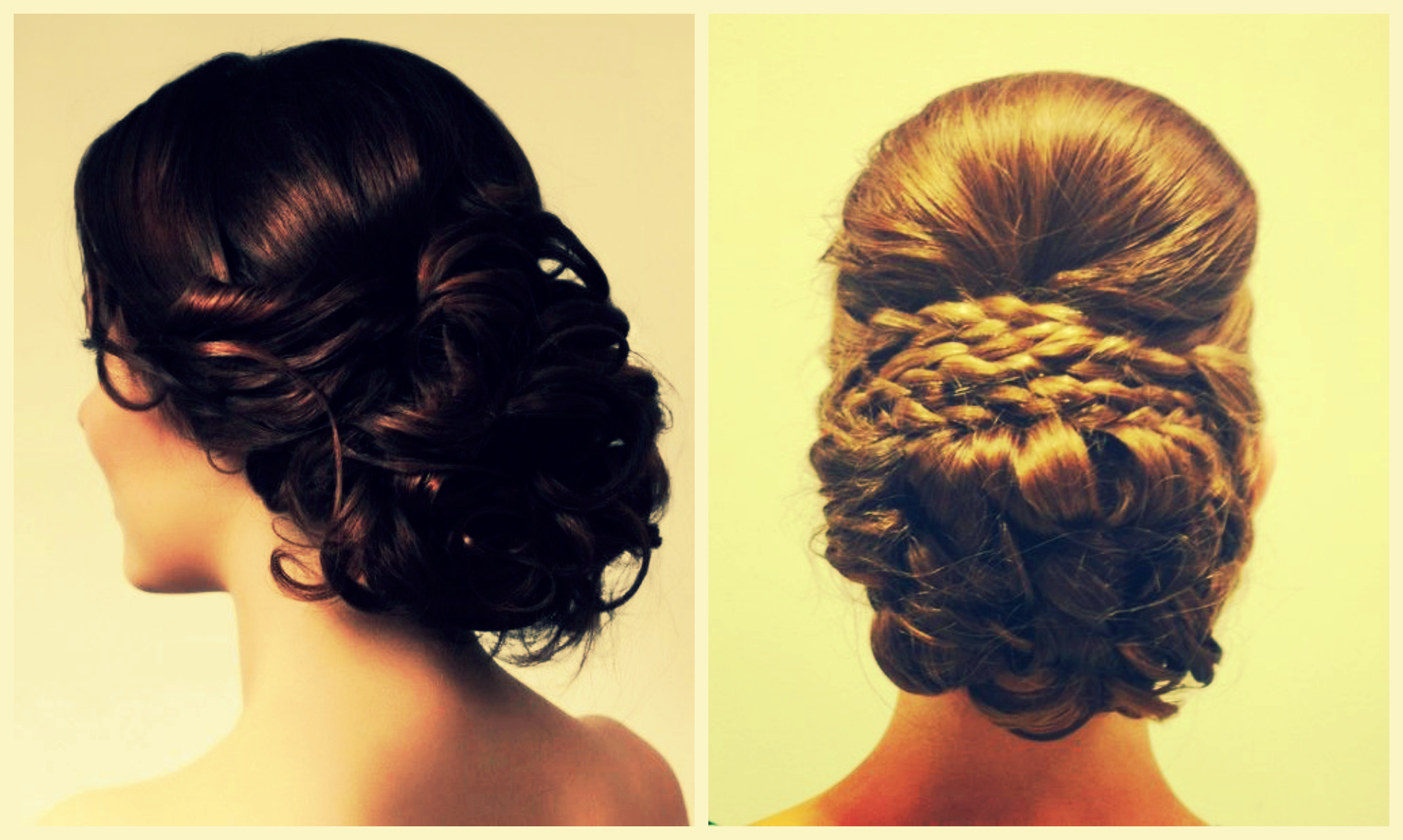 Evening hairstyles based on bouclie