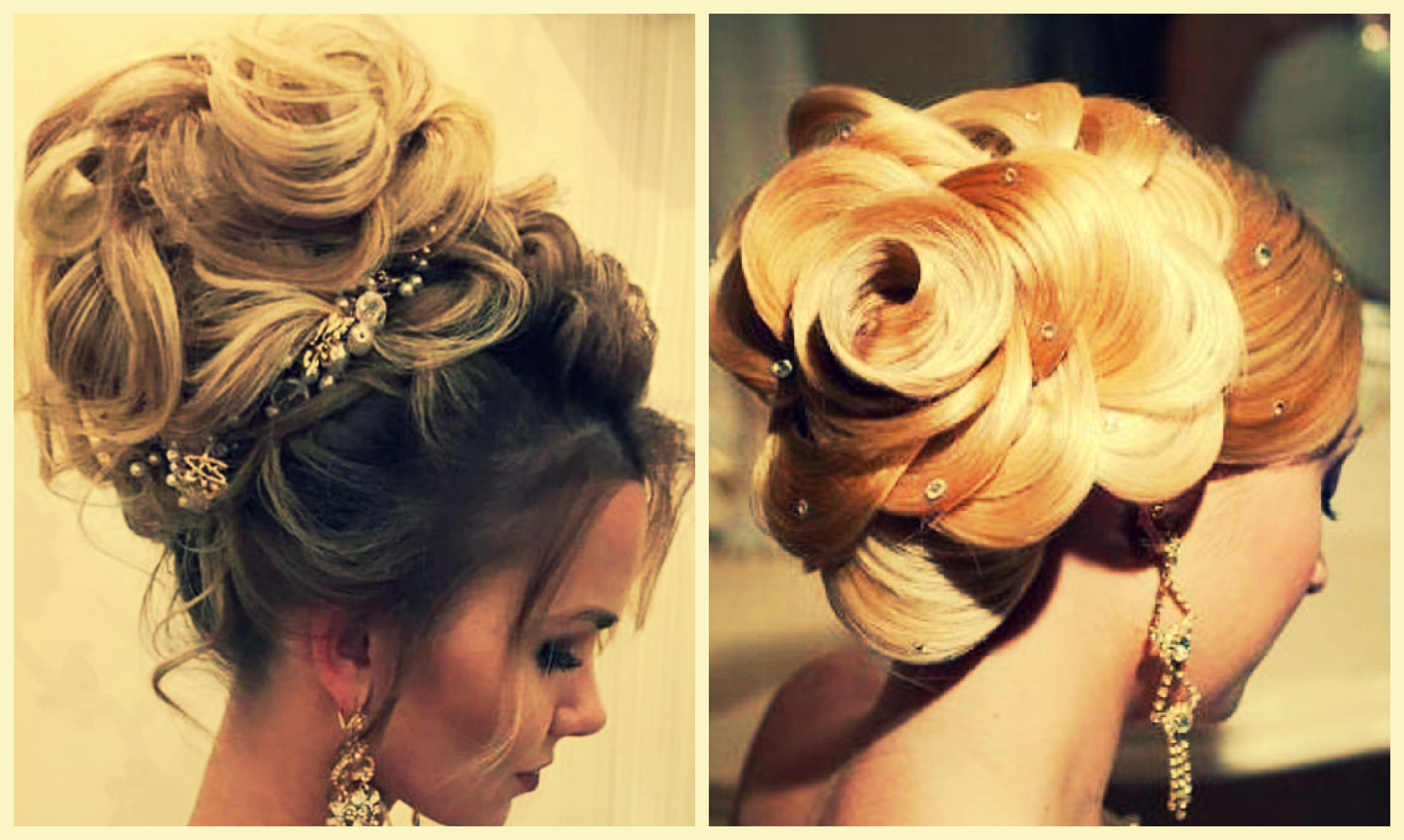 Wedding hairstyles based on bouquets