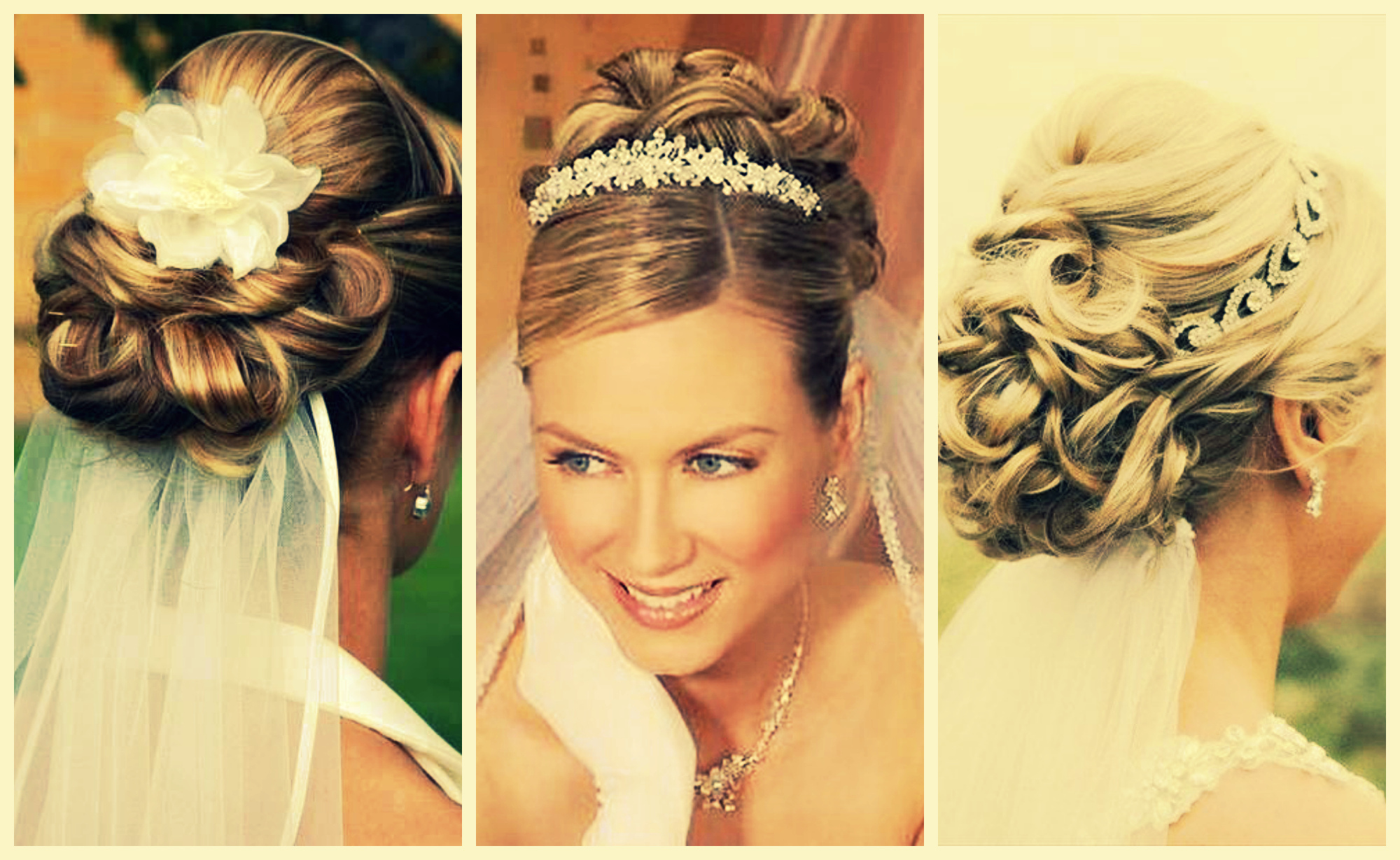 Wedding hairstyles based on bouquets