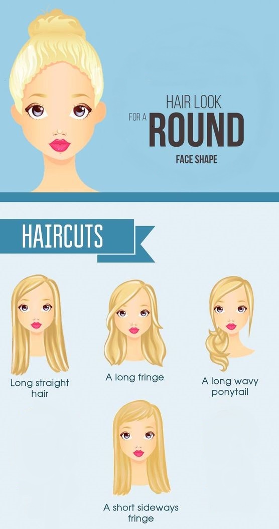 Women's hairstyles for long hair for a round face