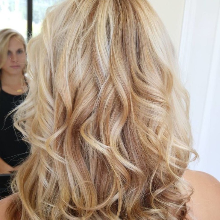 Californian highlights on blonde hair