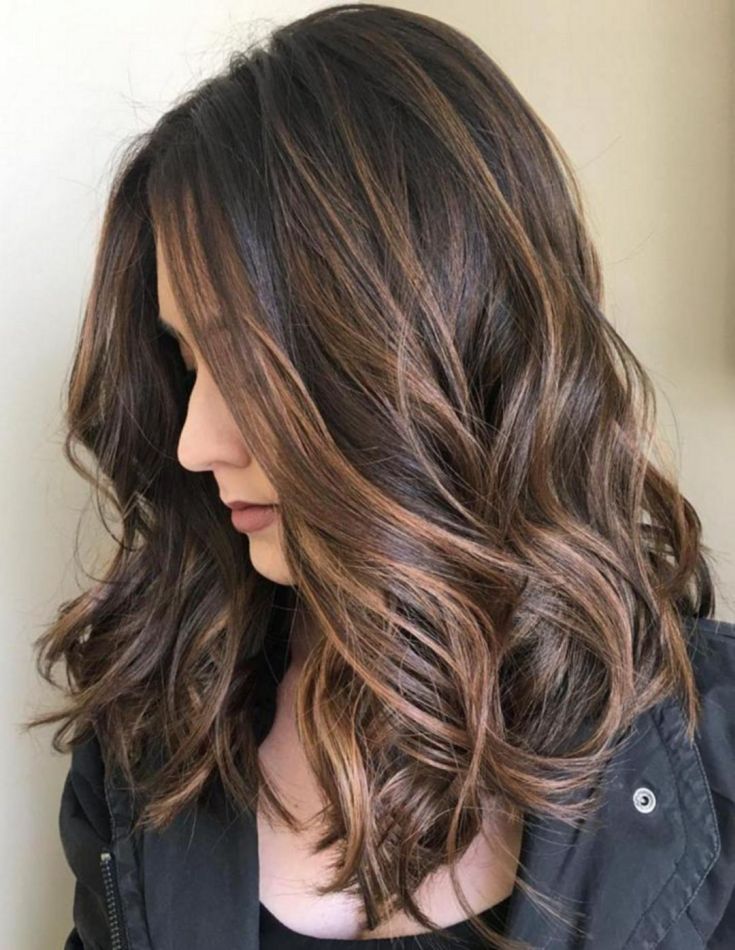 Californian highlights on dark hair