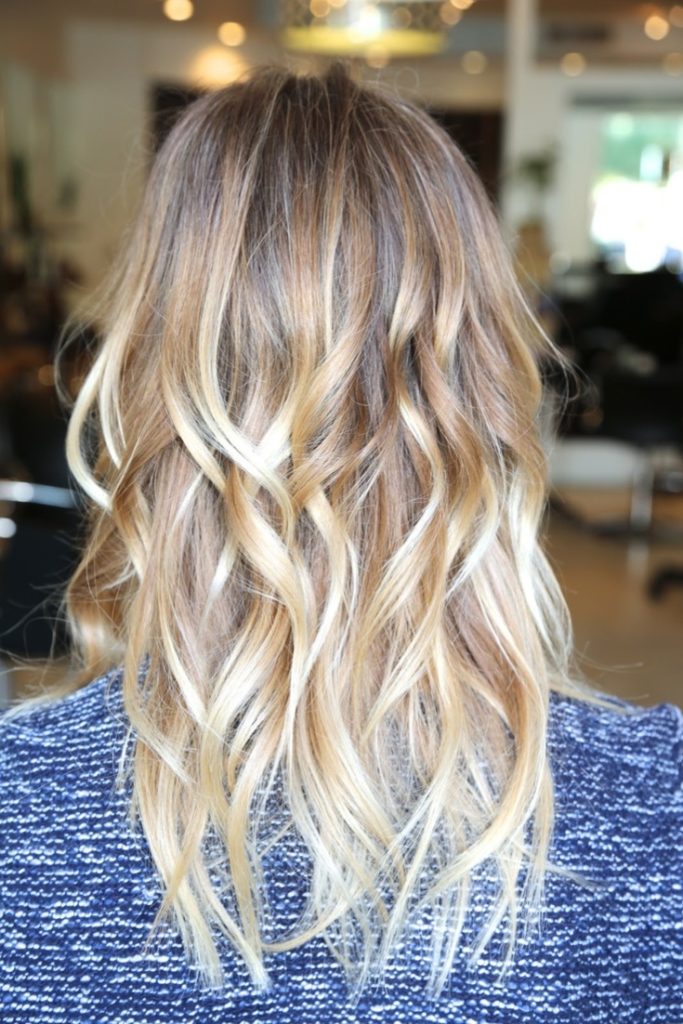 Californian highlights on blonde hair