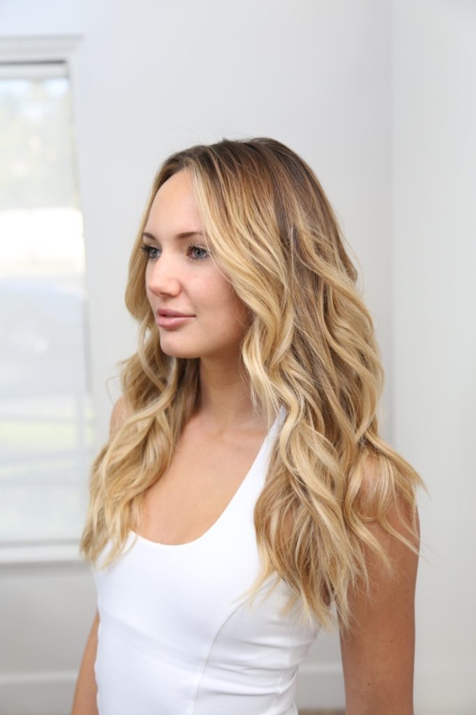 Californian highlights on blonde hair