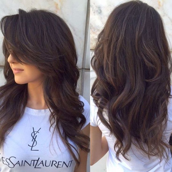 (+135 photos) Graduated cascade for medium hair