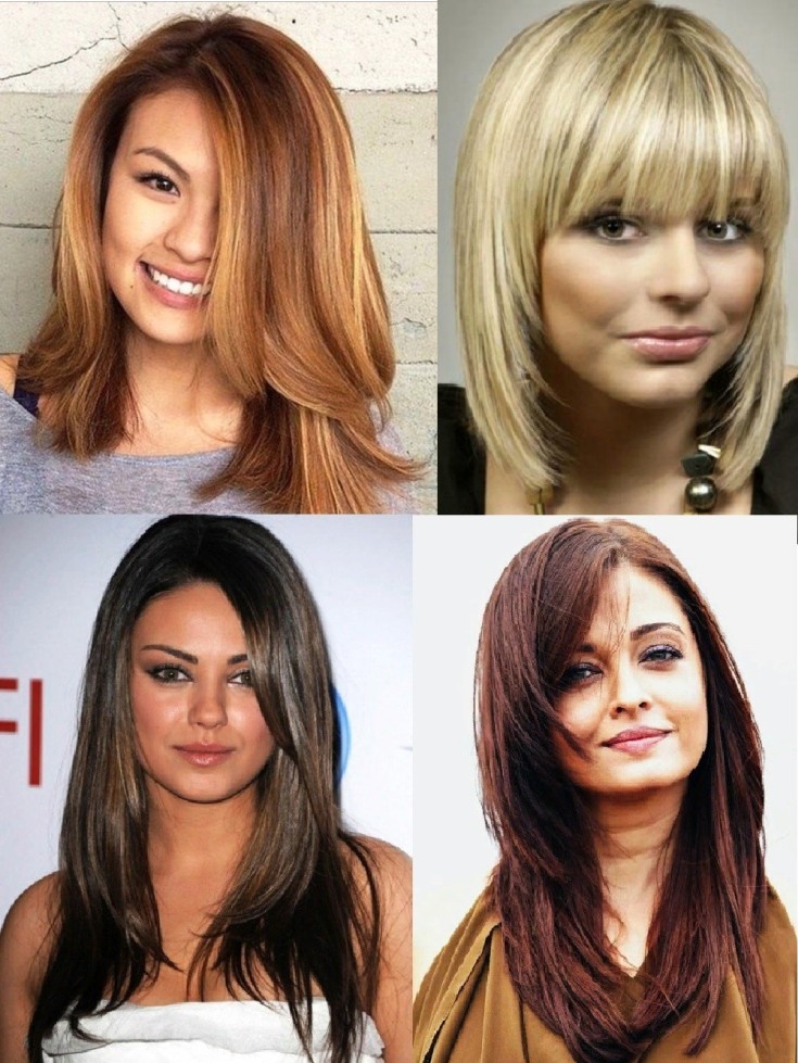 (+180 photo) Haircut cascade for a round face