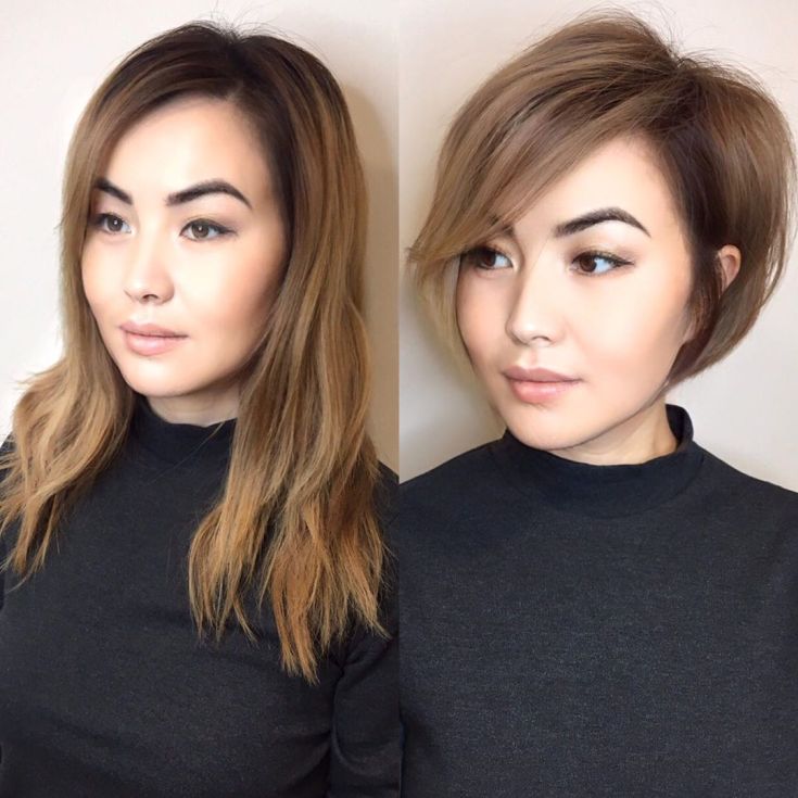 (+180 photo) Haircut cascade for a round face