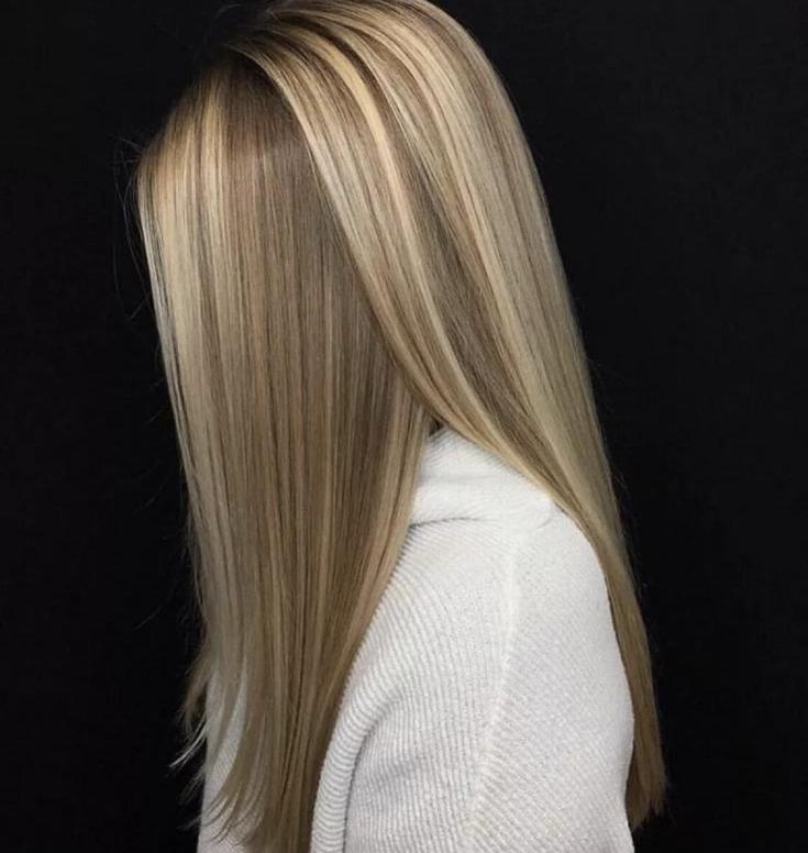 Californian highlights on blonde hair