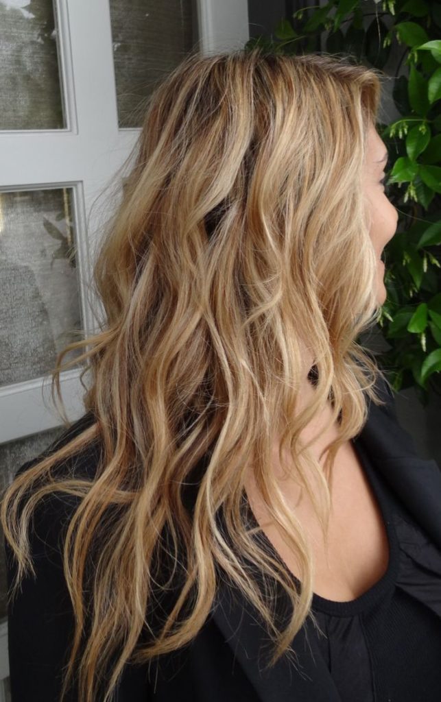 Californian highlights on blonde hair