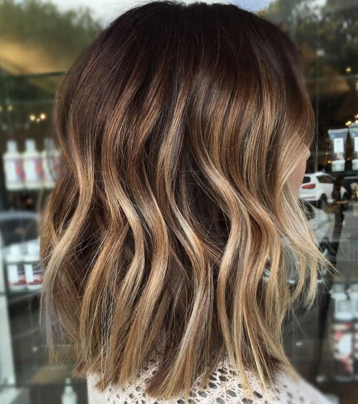 Californian highlights on dark hair