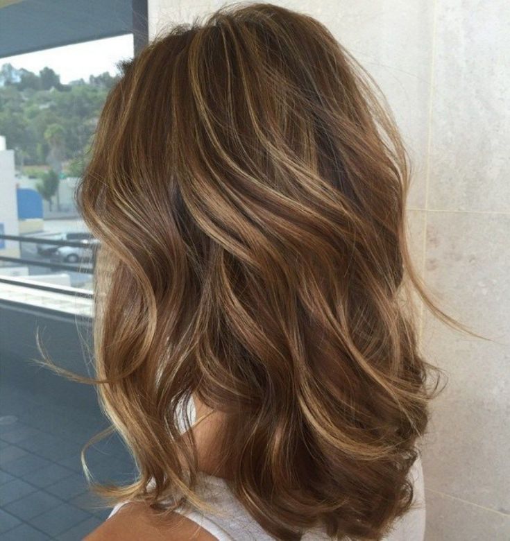 Californian highlights on dark hair