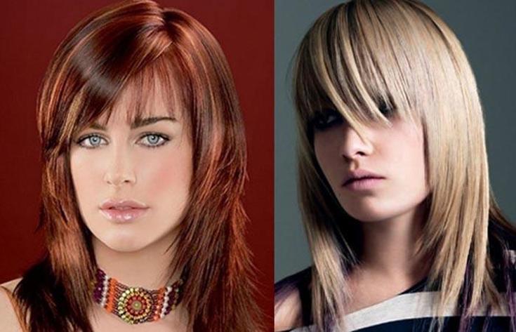 (+180 photo) Haircut cascade for a round face