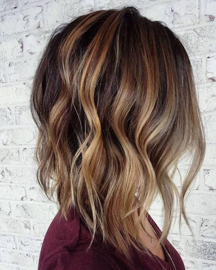 Californian highlights on dark hair