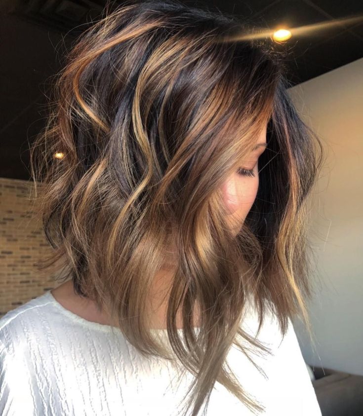 Californian highlights on dark hair