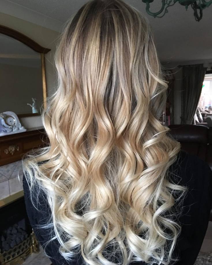 Californian highlights on blonde hair