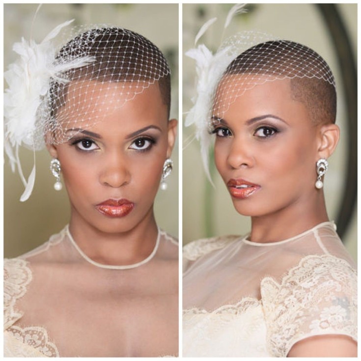 Wedding hairstyles with a veil for short hair