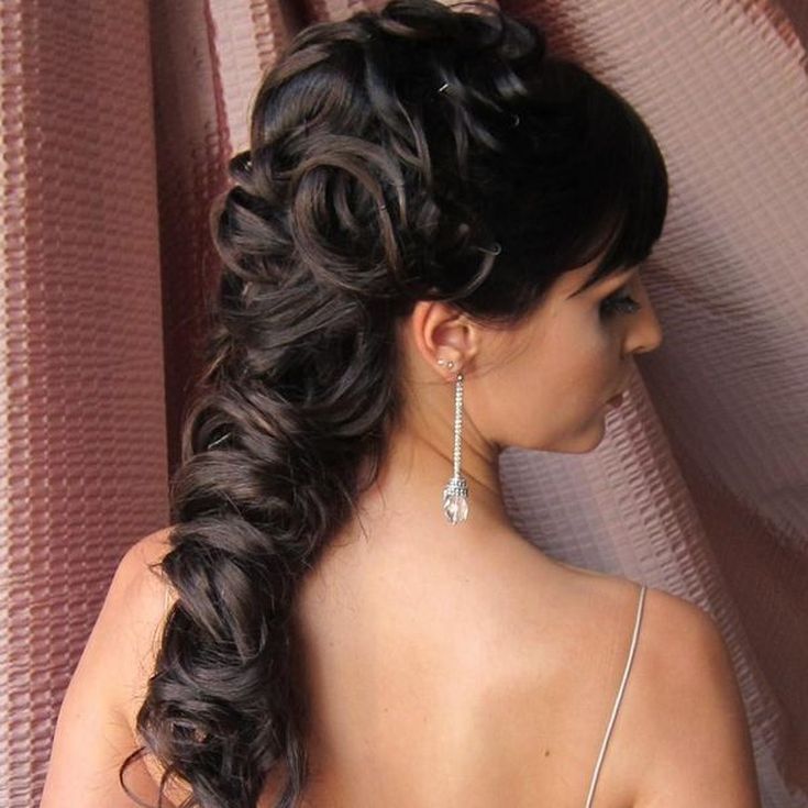 (+210 photos) Wedding hairstyles with bangs