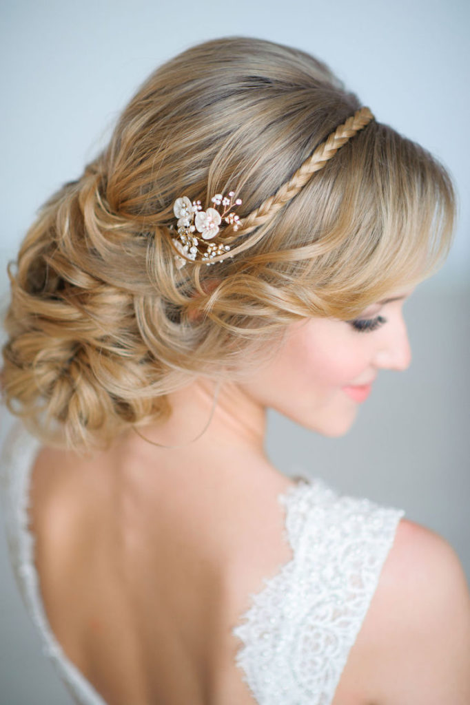 (+210 photos) Wedding hairstyles with bangs