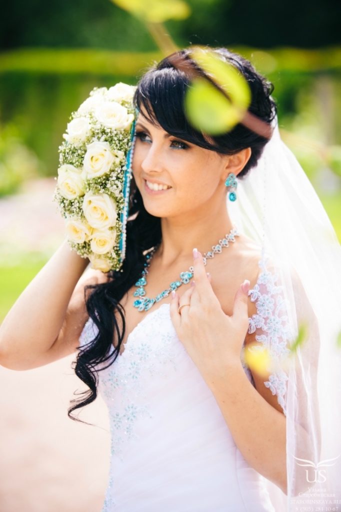 (+210 photos) Wedding hairstyles with bangs