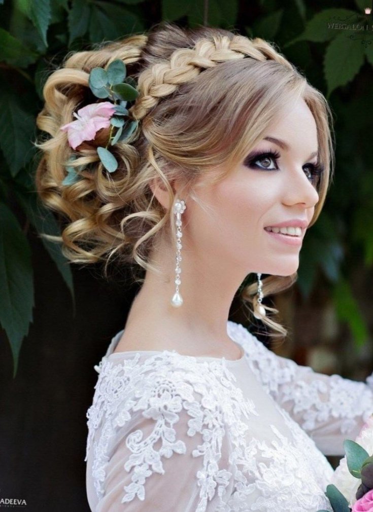 (+210 photos) Wedding hairstyles with bangs