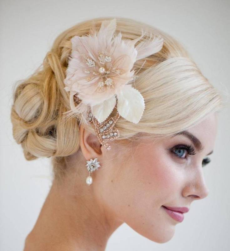 (+210 photos) Wedding hairstyles with bangs