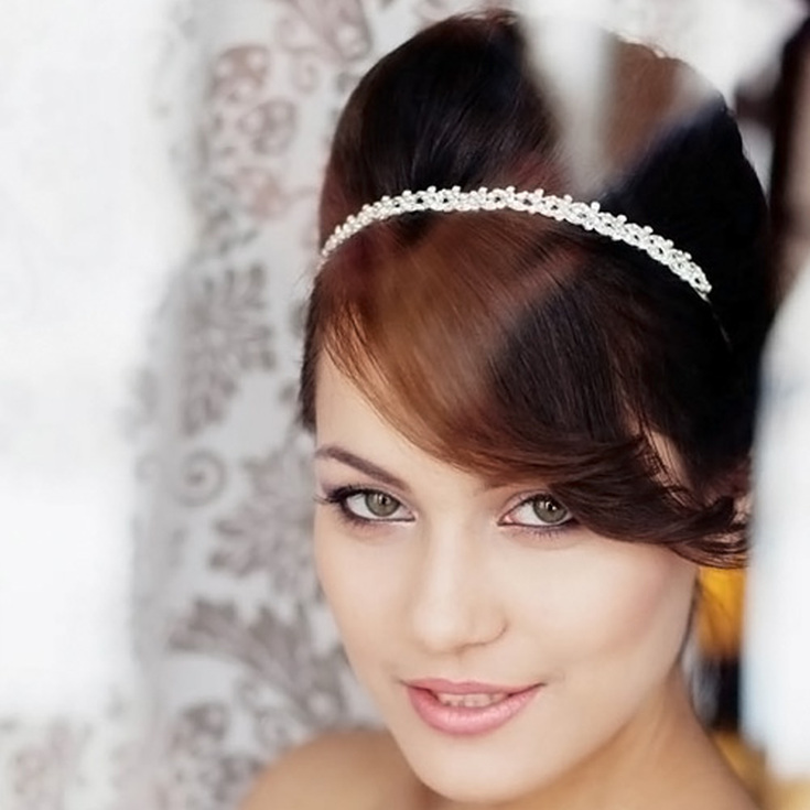 (+210 photos) Wedding hairstyles with bangs