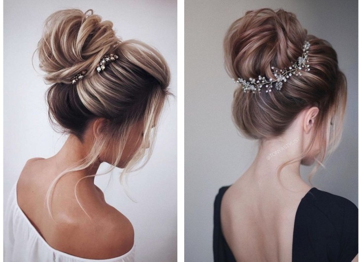 (+210 photos) Wedding hairstyles with bangs