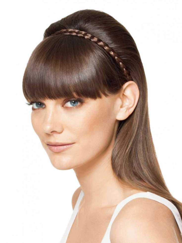 (+165 photos) Pigtail headband with loose hair (step by step photo instructions)