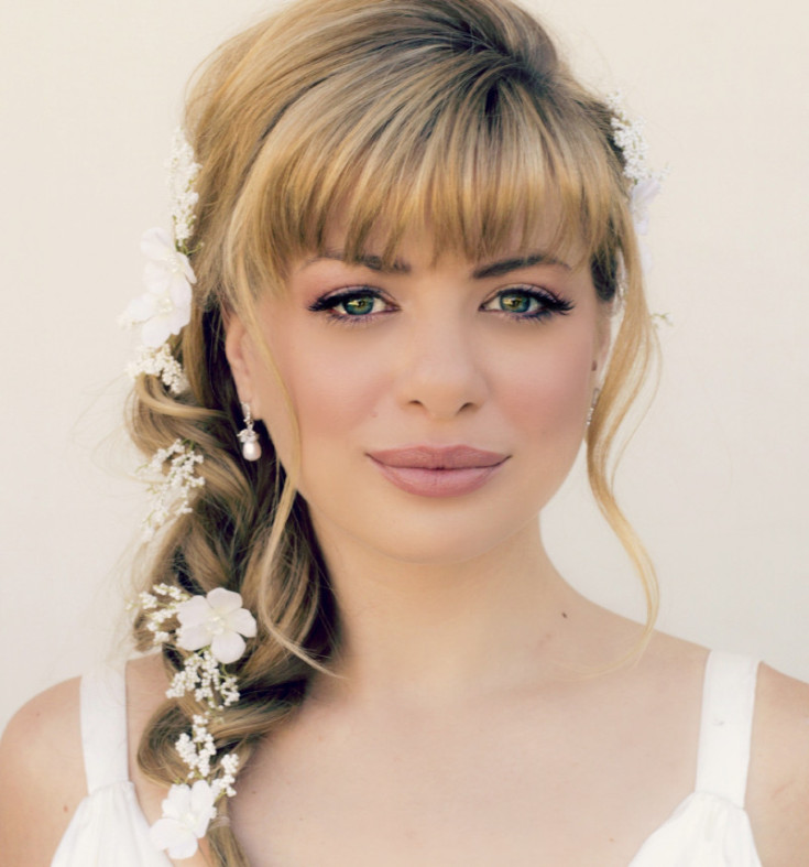 (+210 photos) Wedding hairstyles with bangs