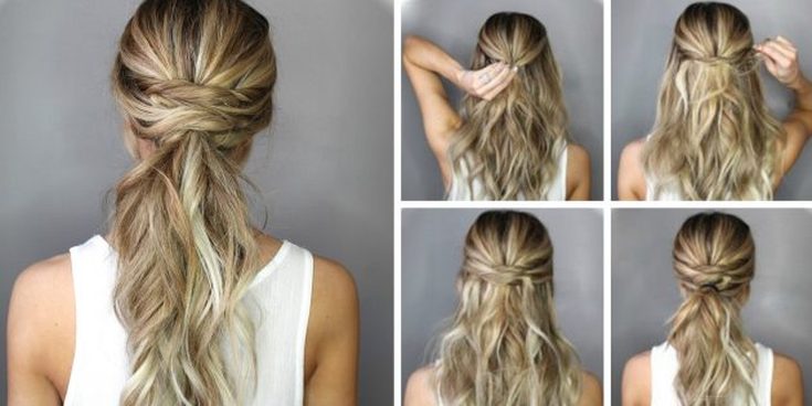 Simple topical hairstyles for lazy medium to long hair