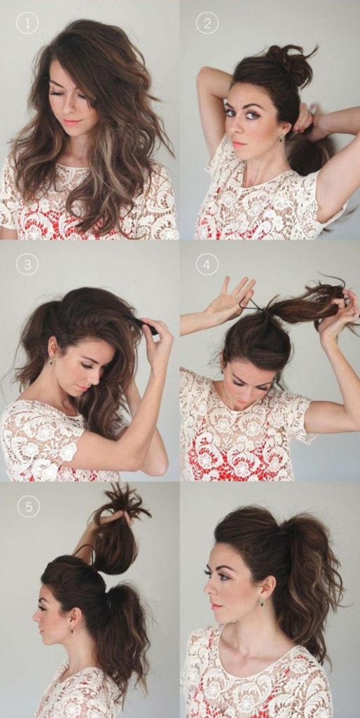 Simple topical hairstyles for lazy medium to long hair